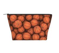 Baloncesto Naranja, Bolsa de artículos de tocador Bolsa de Maquillaje Bolsa de cosméticos Bolsa de artículos de tocador de Viaje portátil