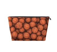Baloncesto Naranja, Bolsa de artículos de tocador Bolsa de Maquillaje Bolsa de cosméticos Bolsa de artículos de tocador de Viaje portátil