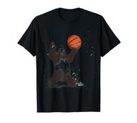 Baloncesto Oso Animal Arte Splash Aro De Baloncesto Di Camiseta