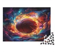 Baloncesto Rompecabezas Imposible,desafío for Adults Llamas de ciencia ficción Entretenimiento Creativo 1000 Piezas Obra De Arte De Juego De Para Adultos, Regalos A Partir De 14 Años 1000pcs (75x50cm)