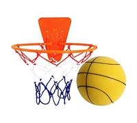 Baloncesto Silencioso - Cesta De Baloncesto Silenciosa, Red Sin Ruido | Pelota Deportiva, Apartamento Para Equipos De Salto Delicado, Montaje De Puertas O Pared