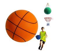Baloncesto Silencioso, Entrenamiento En Interiores, Pelota Silenciosa, Pelota De Espuma Suave, Juguetes Altamente Elásticos, Juguete para Niños Y Adultos (Diameter 8.26'', Basketball Style-Orange)