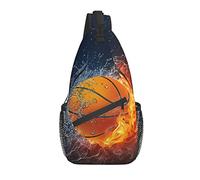 Baloncesto Sling Bag Casual Crossbody Bandolera Mochila Chest Daypack para Viajes Deporte Senderismo Gimnasio