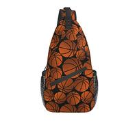 Baloncesto Sling Bag Casual Crossbody Bandolera Mochila Chest Daypack para Viajes Deporte Senderismo Gimnasio
