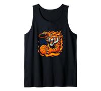 Baloncesto Tiger Slam Dunk Flame Gráfico Camiseta sin Mangas