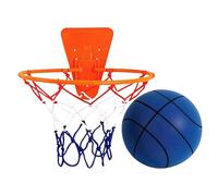 Baloncesto Tranquilo - Baloncesto Silencioso | Bola Silenciosa Con Aro | Sin Bola Deportiva De Ruido | Equipo De Rebote Suave Para El Apartamento En El Gimnasio En Casa, La Puerta O La Pared Montada E