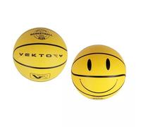 Balones de baloncesto con diseño de sonrisa - amarillo.