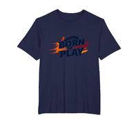 Balones de fútbol para niños: Regalo para entusiastas del Deporte Nacido para Jugar Camiseta, Hombre Tallas Grandes, Azul Marino, 4X Alto