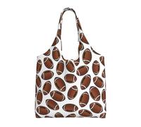 Balones de rugby y fútbol americano,Bolsas de mano reutilizables, bolsas de supermercado, bolso de hombro de lona de gran capacidad