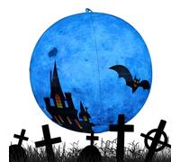 Balones Inflables De Halloween - 23.62 Pulgadas Bolas De Playa Para Murciélago | Ornamento Exterior Grueso Impermeable | Decoración Gigante De Halloween Pumpkin Beach | Garden Garden Pool Party