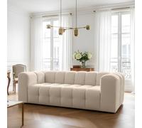 Baloo - Sofá de 3 plazas, diseño moderno y confort lujoso para tu salón, tela Tiffany (beige)