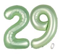 Balorise 40 Pulgadas Gigante Aluminio Globo Verde Número 29/92, Helio Soportado, Foil Numero 0-9, 10-100 (101cm), Globos Decoración para la Fiesta de Cumpleaños, Boda, Aniversario