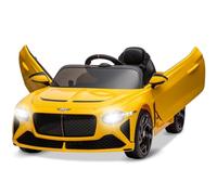Baloveby Coche Eléctrico para Niños Bentley Bacalar con Modos de Conducción Duales, 12V Carro Eléctrico Infantil con Arranque Lento, Control Remoto, Luces LED y Música, Puertos USB y AUX, 3+