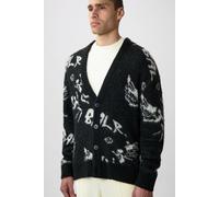 BALR Game Of The Gods Box Fit Brushed Cardigan Jet Black Talla: XL | Cárdigan Outlet | Hombre | Negro