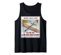 Balsa Glider Nostalgic - Juguete vintage para niños de los años 70 Camiseta sin Mangas
