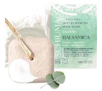 BALSAMIC CLAY espuma de ducha sólida - arcilla blanca, aceites esenciales de aromaterapia Eucalipto, Menta - espuma de afeitar - Concentrado Vegano - equivalente a 750 ml líquido