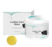 Bálsamo Acondicionador para Cuidado Cuero:Reparación de Grietas y Sequedad.Restaurador y Pulidor Nutritivo Multiusos Muebles,Calzado y Asientos de Coche Incluye Esponja Aplicadora Gratis (1Piezas)