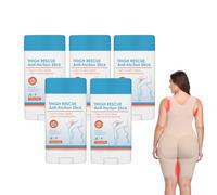 Bálsamo anti-rozaduras para muslos - Barra anti-rozaduras para muslos - Bálsamo para prevenir rozaduras, sin perfume y tamaño viaje, esencial para el verano, la playa y los deportes (5 Cajas)