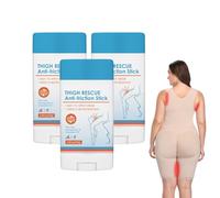 Bálsamo anti-rozaduras para muslos - Barra anti-rozaduras para muslos - Bálsamo para prevenir rozaduras, sin perfume y tamaño viaje, esencial para el verano, la playa y los deportes (3 Cajas)