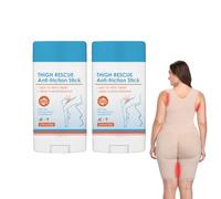 Bálsamo anti-rozaduras para muslos - Barra anti-rozaduras para muslos - Bálsamo para prevenir rozaduras, sin perfume y tamaño viaje, esencial para el verano, la playa y los deportes (2 Cajas)