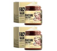 Bálsamo de miel de sebo batido para rostro y cuerpo, 2 unidades, humectante de sebo de res y miel alimentado con pasto, bálsamo nutritivo multiusos para piel seca, 4.23 oz, uso en casa