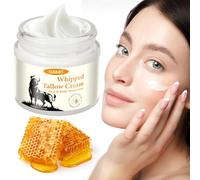 Bálsamo de miel de sebo bovino, bálsamo nutritivo e hidratante orgánico para sebo de vaca para la piel, sebo de vaca para cara y piel, crema hidratante para piel seca (60 g)