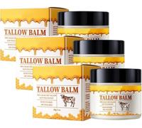 Bálsamo de Miel y Sebo para Rostro, Bálsamo Natural de Sebo de Res Alimentada con Pasto y Miel Silvestre Cruda, Hidratante Natural para Rostro y Cuerpo, Para Todo Tipo de Piel