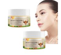 Bálsamo de sebo bovino y miel - Crema hidratante de pastos para cara y cuerpo, crema hidratante con miel cruda y cera de abejas, cuidado profundo para pieles secas y sensibles (2 unidades)