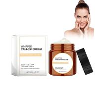 Bálsamo de sebo de vacuno, 120 g de bálsamo orgánico de sebo de ternera de ternera tallow crema para la piel hidratante facial sebácea, crema pura para el cuidado de la piel del rostro y el cuerpo