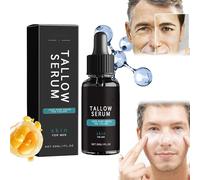 Bálsamo de sebo para defensa antiarrugas, lavado facial y suero nocturno 3 en 1, kit de cuidado de la piel antiarrugas y antienvejecimiento para hombres, humectante facial de sebo, reduce las líneas f