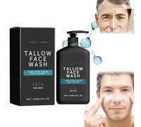 Bálsamo de sebo para defensa antiarrugas, lavado facial y suero nocturno 3 en 1, kit de cuidado de la piel antiarrugas y antienvejecimiento para hombres, humectante facial de sebo, reduce las líneas f