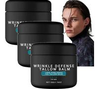 Bálsamo de Sebo para la Defensa de las Arrugas, Set de Cuidado Facial para Hombre, Hidratante Facial de Sebo Natural, Reduce las Líneas Finas, Anti Arrugas y Anti Envejecimiento (3pcs)