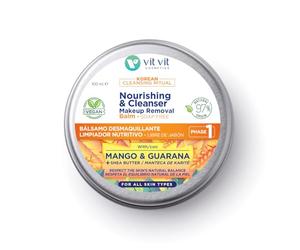 Bálsamo desmaquillante nutritivo 100ml, Vegano, 97% de ingredientes Naturales, Bálsamo limpiador de maquillaje, Bálsamo Oleoso doble limpieza facial Korean Cleansing Ritual Vit Vit Cosmetics