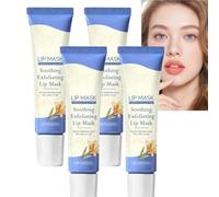 Bálsamo exfoliante de calabaza para labios, cuidado hidratante durante la noche, exfoliación suave y mascarilla nutritiva, hidratación intensa para labios secos, cuidado de labios suave y suave (4