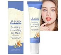 Bálsamo exfoliante de calabaza para labios, cuidado hidratante durante la noche, exfoliación suave y mascarilla nutritiva, hidratación intensa para labios secos, cuidado de labios suave y suave (1