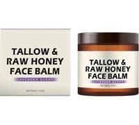 Bálsamo Facial de Sebo y Miel Cruda, Hidratante Suavizante y Nutritiva, para una Piel Naturalmente Equilibrada, Crema Reafirmante para Rostro y Cuerpo