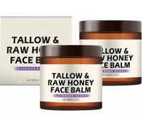 Bálsamo Facial de Sebo y Miel Cruda, Hidratante Suavizante y Nutritiva, para una Piel Naturalmente Equilibrada, Crema Reafirmante para Rostro y Cuerpo