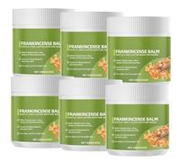 Bálsamo hidratante de incienso para piel seca, bálsamo facial hidratante con manteca de karité y aceites vegetales, bálsamo calmante para la tensión muscular, hidratación duradera para (6 unidades)