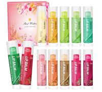 Balsamo labial,12 lip balm con glicerina para labios agrietados y secos, bálsamo labial nutritivo con una fórmula rica para un cuidado rápido y duradero, hidratación intensiva 5g,regalo mujer