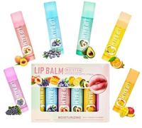 Bálsamo labial, 12 unidades, set de cuidado de labios para labios muy secos, cuidado de labios con aroma de frutas para la noche, hidratante y nutritiva