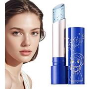 Bálsamo labial - 3,2 g de crema hidratante | Jelly Formula: bálsamo labial azul que cambia de color con esencia nutritiva, acabado en copa antiadherente, tubo compacto para el cuidado diario, viajes y