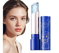 Bálsamo Labial Blue Jelly - 3.2g Coreano Hanboli | Brillo Labial Cambia Color con Hoja de Oro 24k - Hidratante, No Pegajoso, Sensible a Temperatura | Cuidado Labios Belleza Interior Exterior