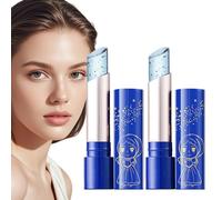 Bálsamo Labial Blue Jelly - 3.2g Coreano Hanboli | Brillo Labial Cambia Color con Hoja de Oro 24k - Hidratante, No Pegajoso, Sensible a Temperatura | Cuidado Labios Belleza Interior Exterior