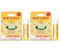 Bálsamo labial Burt's Bees aroma Tarta de Cumpleaños, Hidratante labios con cera de abeja y vitamina E, Origen 100% natural, 4,25 g (Paquete de 2)