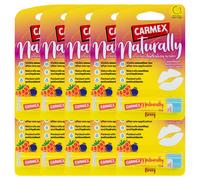 3X Carmex Naturalmente Baya Bálsamo Labial Natural Hidratante Adhesivo 4.25g