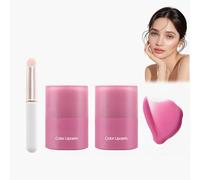 Bálsamo Labial con Brillo, Bálsamo de Mantequilla de Labios con Color, Hidratante y Nutritivo, Reduce Líneas Finas, Incluye Cepillo de Labios - Para Labios Suaves y Brillantes (05#, 2pcs)
