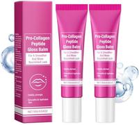 Bálsamo labial con péptidos de pro-colágeno - Bálsamo voluminizador e hidratante, hidrata y suaviza, acabado transparente y brillante para un humectante labial más completo y totalmente natural.,2pcs