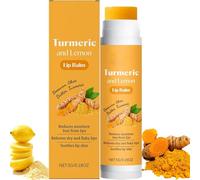 Bálsamo labial de cúrcuma y bálsamo labial de cúrcuma y limón, bálsamo labial de cúrcuma y limón para labios oscuros, hidratación intensa, adecuado para todo tipo de pieles. (1 unidad)