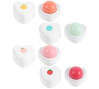 Bálsamo Labial de Frutas 4 Piezas, Hidratación Diaria Compacta | Acabado Glowy, Formato Corazón, Aceite Mineral, Cera y Plástico, para Labios Sensibles y Rutina