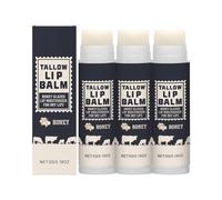 Bálsamo labial de sebo de res, bálsamo labial orgánico Menon, con miel y limón. Hidratación duradera para labios secos y agrietados.